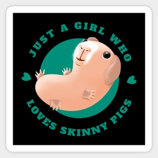 Just a girl who loves Skinny Pigs. Hairless Guinea Pig. Sticker